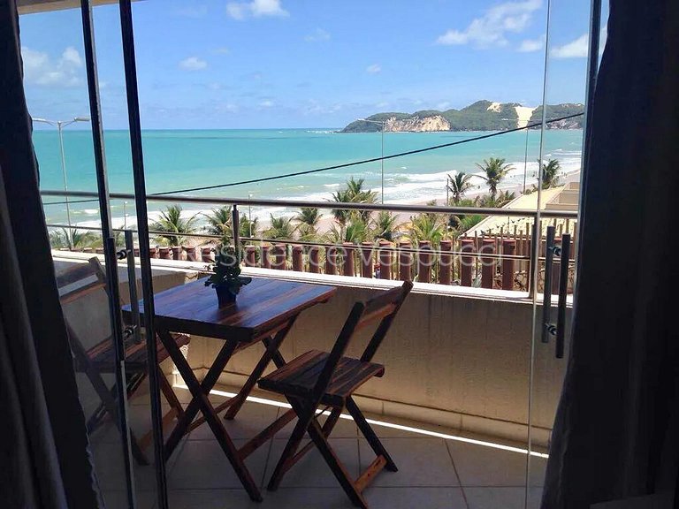 Flat beira mar, com vista,  2 quartos e café da manhã